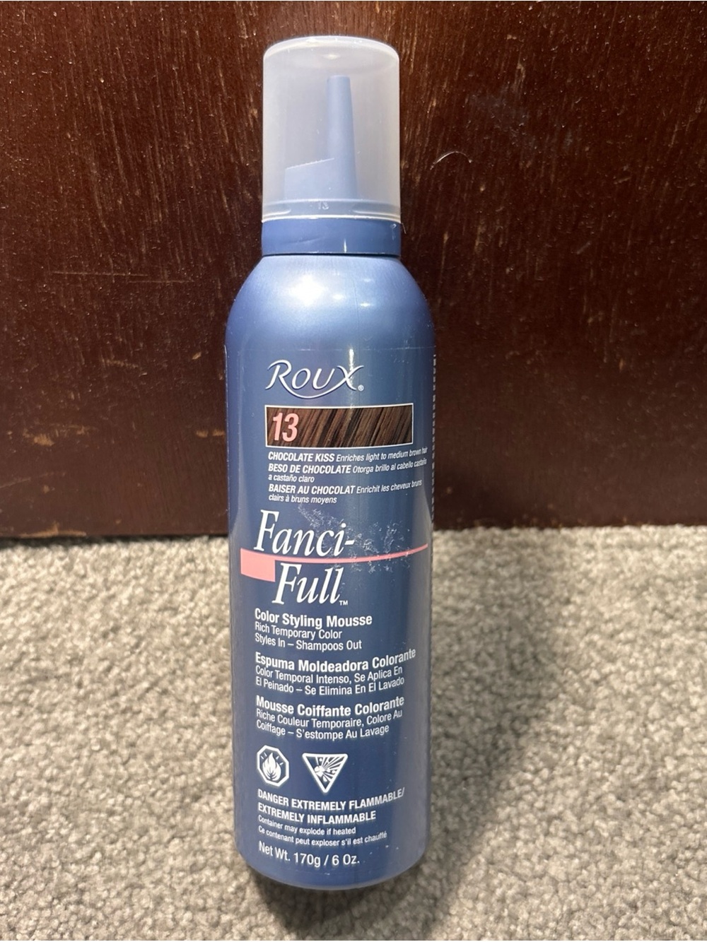 Roux Fanci-Full Instant Color Mousse #13 Chocolate Kiss Light To Medium Hair 6oz